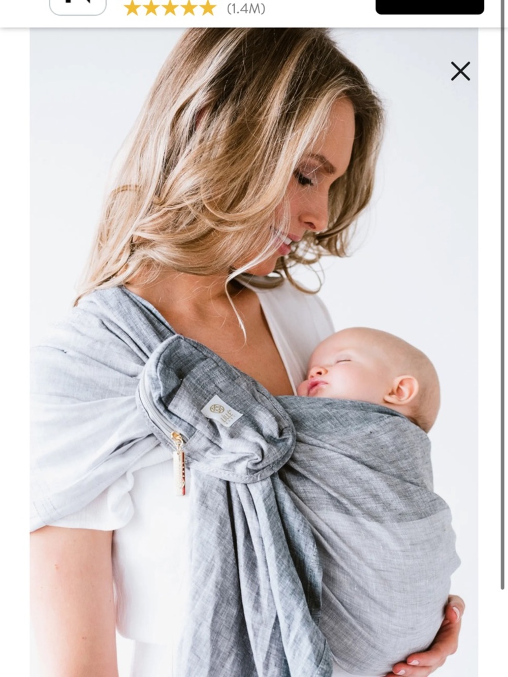 Lille baby in nimbus cloud Baby Ring Sling Carrier